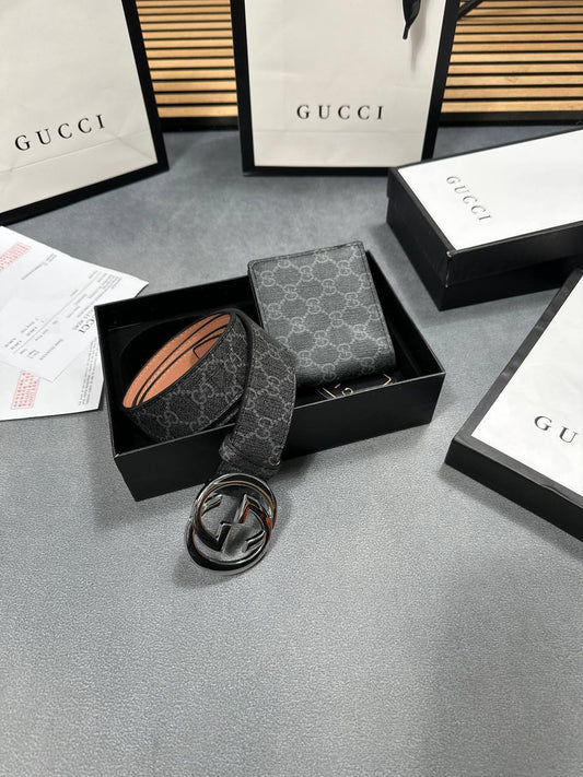Gucci Belt Wallet Set